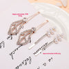 Adult Women's Elegant Rhinestone Hair Clip With Plant Flowers Style Fresh And Sweet Word Clip Jewelry