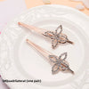 Adult Women's Elegant Rhinestone Hair Clip With Plant Flowers Style Fresh And Sweet Word Clip Jewelry