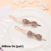 Adult Women's Elegant Rhinestone Hair Clip With Plant Flowers Style Fresh And Sweet Word Clip Jewelry