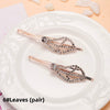 Adult Women's Elegant Rhinestone Hair Clip With Plant Flowers Style Fresh And Sweet Word Clip Jewelry