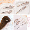 Adult Women's Elegant Rhinestone Hair Clip With Plant Flowers Style Fresh And Sweet Word Clip Jewelry