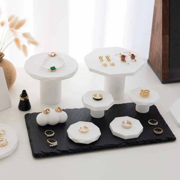 Advanced Sense Solid Color Gypsum Patchwork Jewelry Rack