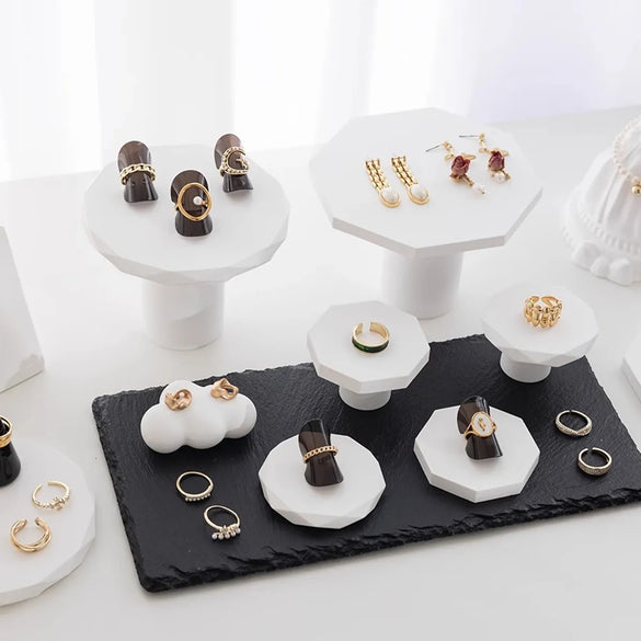 Advanced Sense Solid Color Gypsum Patchwork Jewelry Rack