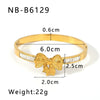 African Women's Bow Set Zircon Asymmetric Personality Stainless Steel Buckle Bracelet 18K Furnace Vacuum Plated