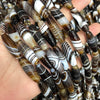 Agate Beads Jewelry Accessories Polish Return Pattern Round Style For Diy Necklace Wholesale