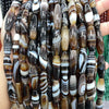 Agate Beads Jewelry Accessories Polish Return Pattern Round Style For Diy Necklace Wholesale