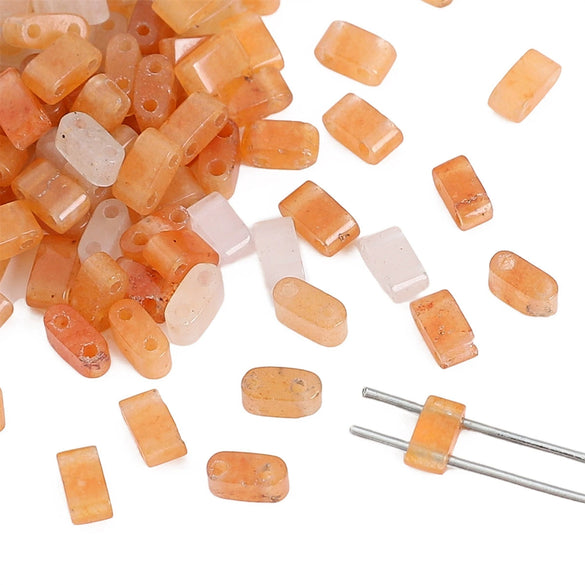 Agate Geometric Rectangle Loose Beads For Diy Beaded Bracelet Wholesale