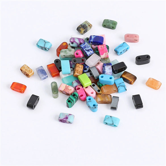 Agate Geometric Rectangle Loose Beads For Diy Beaded Bracelet Wholesale