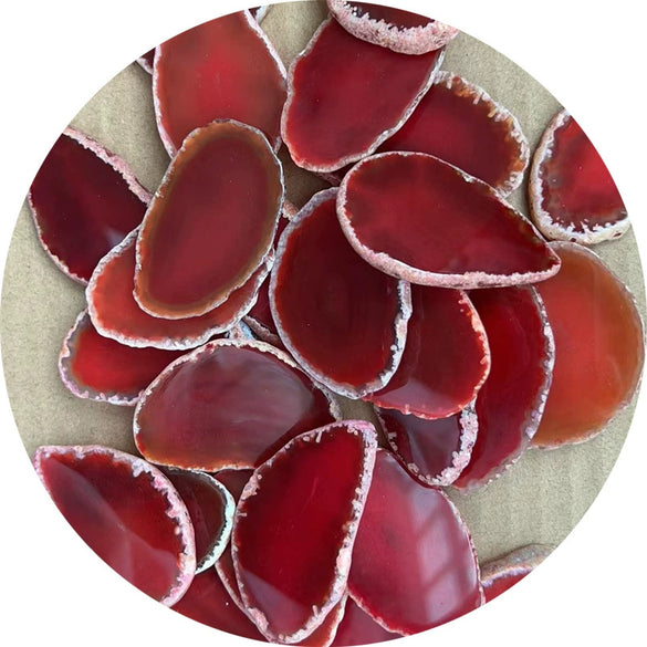 Agate Piece Agate Wind Bell Piece Natural Stone Stone Sliced Jewelry Accessories Scenery Piece Gem Factory