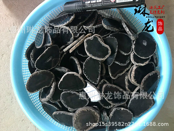 Agate Piece Agate Wind Bell Piece Natural Stone Stone Sliced Jewelry Accessories Scenery Piece Gem Factory