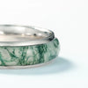 Agate Ring S925 Silver Geometric Style Diamond Inlay For Women