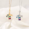 Aircraft Suitcase Pendant Necklace For Women Alloy Electroplated Creative Design Regular Chain