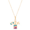 Aircraft Suitcase Pendant Necklace For Women Alloy Electroplated Creative Design Regular Chain