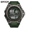 Alarm Clock Multifunctional Waterproof Luminous Electronic Watch Tpu Strap Zinc Alloy Case Round Dial For Boys And Men