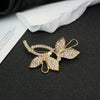 Allmatch Alloy Flower Diamondencrusted Brooch With Antilight Function