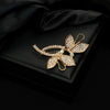 Allmatch Alloy Flower Diamondencrusted Brooch With Antilight Function