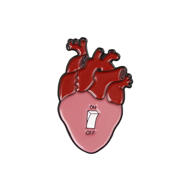 Allmatch Alloy Heartshaped Ocean Series Cartoon Cute Brooch Jewelry With Electroplating
