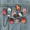 Allmatch Alloy Heartshaped Ocean Series Cartoon Cute Brooch Jewelry With Electroplating
