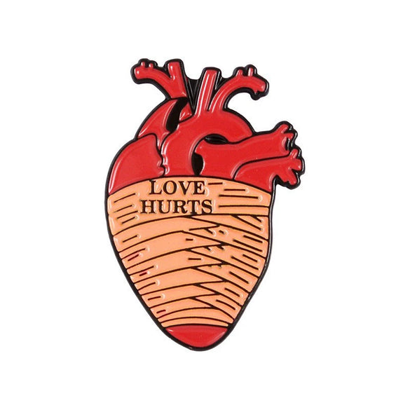Allmatch Alloy Heartshaped Ocean Series Cartoon Cute Brooch Jewelry With Electroplating