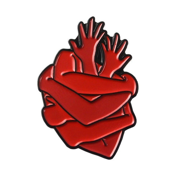 Allmatch Alloy Heartshaped Ocean Series Cartoon Cute Brooch Jewelry With Electroplating