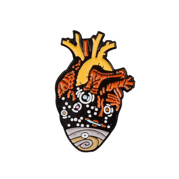 Allmatch Alloy Heartshaped Ocean Series Cartoon Cute Brooch Jewelry With Electroplating