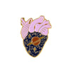 Allmatch Alloy Heartshaped Ocean Series Cartoon Cute Brooch Jewelry With Electroplating