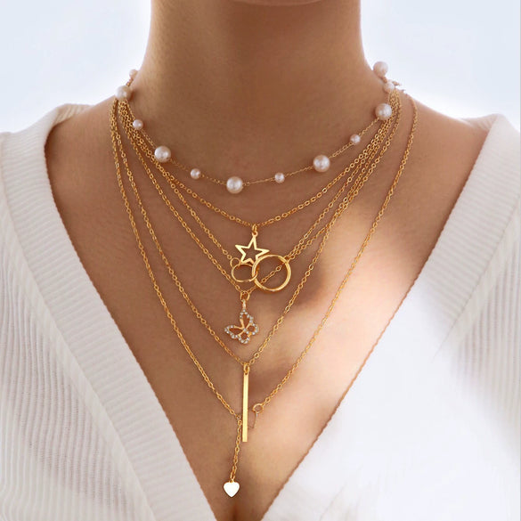 Allmatch Alloy Jewelry With Butterfly And Insect Pattern Electroplated