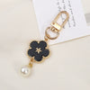 Allmatch Alloy Keychain Pendant With Oil Dropping Flower And Smiley Patterns Semimanual Design