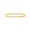 Allmatch Baroque Natural Freshwater Pearl Beaded Bracelet For Women Handwoven Copper Plastic Geometric Style