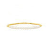 Allmatch Baroque Natural Freshwater Pearl Beaded Bracelet For Women Handwoven Copper Plastic Geometric Style