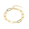 Allmatch Baroque Natural Freshwater Pearl Beaded Bracelet For Women Handwoven Copper Plastic Geometric Style