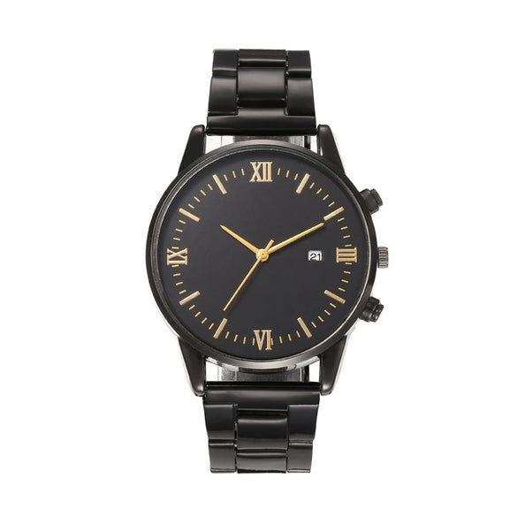 Allmatch Casual Quartz Wrist Watch Alloy Case Iron Strap And Buckle Round Dial