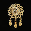 Allmatch Classic Alloy Geometric Pendant And Brooch Jewelry With Electroplating Decoration