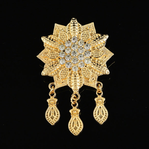 Allmatch Classic Alloy Geometric Pendant And Brooch Jewelry With Electroplating Decoration