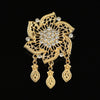 Allmatch Classic Alloy Geometric Pendant And Brooch Jewelry With Electroplating Decoration