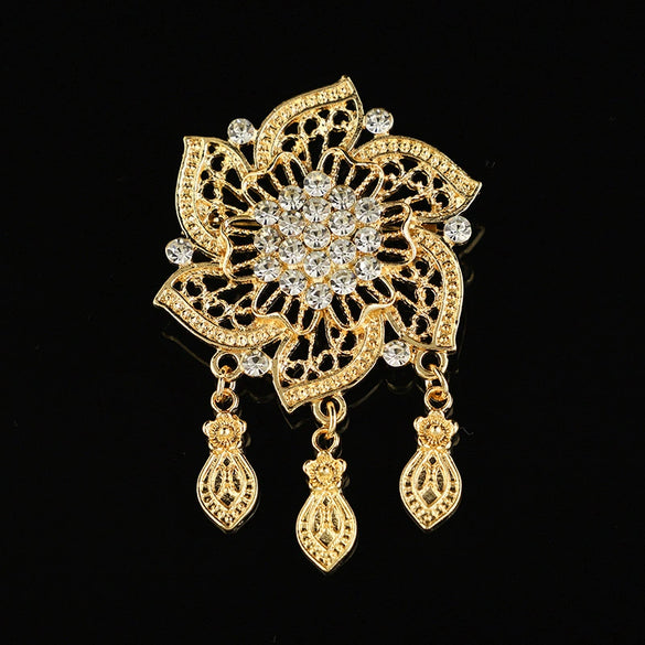 Allmatch Classic Alloy Geometric Pendant And Brooch Jewelry With Electroplating Decoration