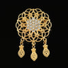 Allmatch Classic Alloy Geometric Pendant And Brooch Jewelry With Electroplating Decoration