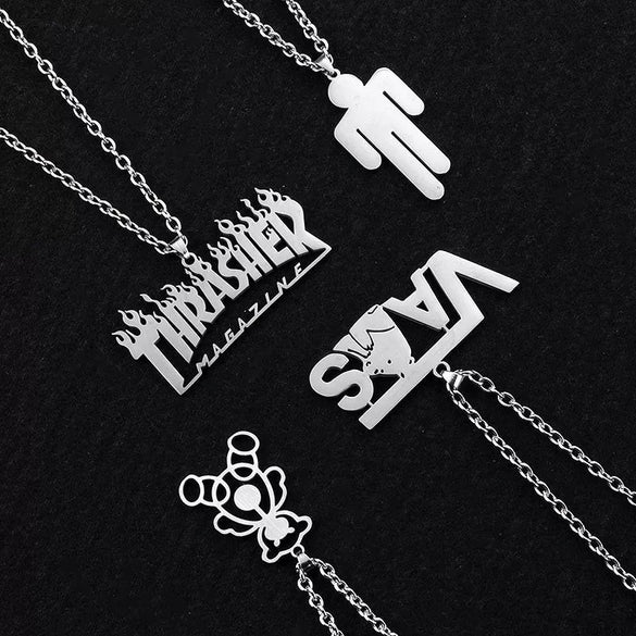 Allmatch Dollar Symbol Pendant Couple Necklace For Students Alloy Material With Electroplating Featuring Animal And Zodiac Patterns