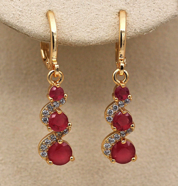 Allmatch Elegant Shiny Zircon Alloy Geometric Earrings