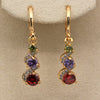 Allmatch Elegant Shiny Zircon Alloy Geometric Earrings