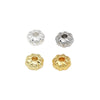 Allmatch Geometric Alloy Flat Beads With Pumpkin Lantern Pattern 18K Goldplated For Diy Handmade Beading