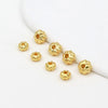 Allmatch Geometric Alloy Flat Beads With Pumpkin Lantern Pattern 18K Goldplated For Diy Handmade Beading