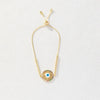 Allmatch Geometric Copper Electroplated Devil's Eye Bracelet For Women