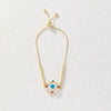 Allmatch Geometric Copper Electroplated Devil's Eye Bracelet For Women