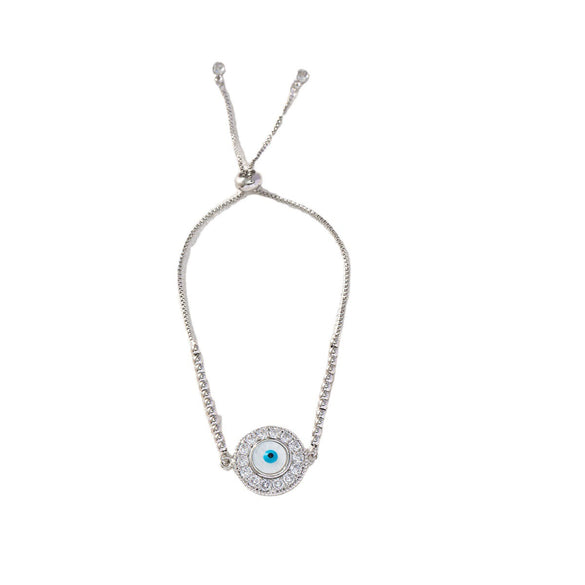 Allmatch Geometric Copper Electroplated Devil's Eye Bracelet For Women