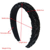 Allmatch Hair Hoop Alloy Handmade Rice Bead Sequins Geometric For Women