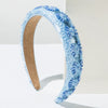 Allmatch Hair Hoop Alloy Handmade Rice Bead Sequins Geometric For Women