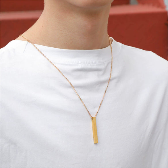 Allmatch Hip Hop Geometric Alloy Necklace With Electroplating Treatment Box Chain Style
