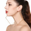 Allmatch Hollow Large Circle Geometric Alloy Earrings With Silver Inlay