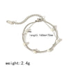 Allmatch Imitation Pearl Women's Geometry Style Electroplated Stainless Steel Bracelet